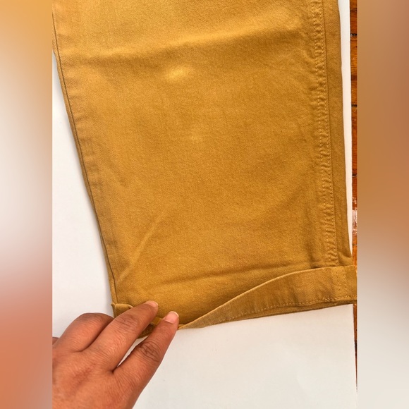 Madewell NWOT High Waisted Wide leg denim Mustard Yellow - Picture 5 of 11